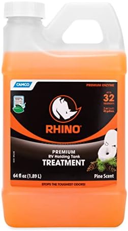 CAMCO Rhinoflex Enzyme Premium RV Holding Mank טיפול | כולל פורמולה בטוחה של ספיגה מתכלה, ניחוח אורן,